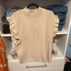 Brand new no tags pink lily cable knit top
